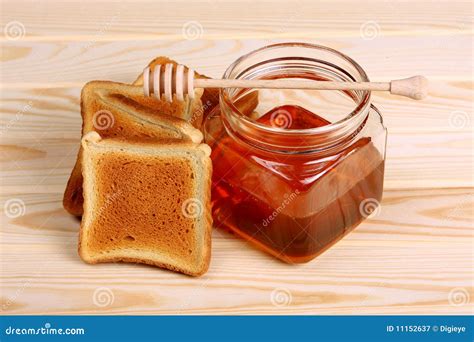 Breakfast - Honey and Toast Stock Image - Image of sweet, food: 11152637