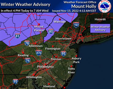 N.J. weather: Up to 2 inches of snow in forecast for northwest counties ...