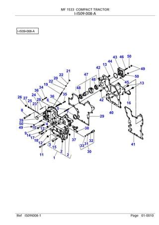 Massey ferguson mf 1533 compact tractor parts catalogue manual