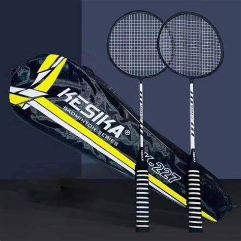 New Badminton Racket Set Alloy Beginners Pair Racket Student Fitness ...