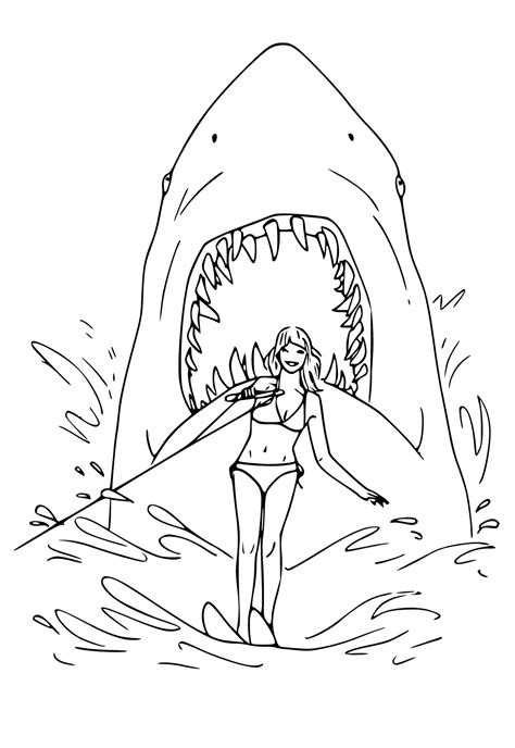 Jaws Coloring Page