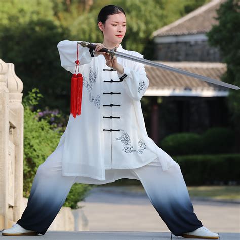 Tai chi clothing chinese kung fu uniforms Tai chi kung fu clothing for Women's new elegant three ...