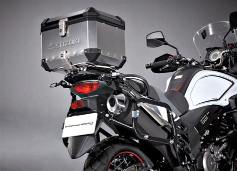 Suzuki V-Strom 650 ABS Aluminium Top Case Set Black / Silver | Suzuki Accessories