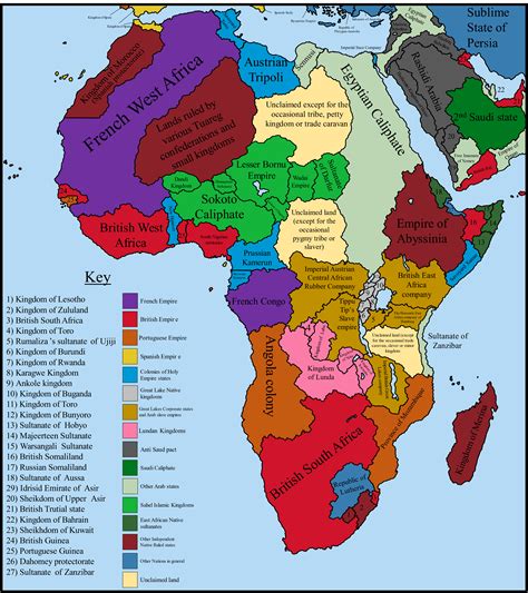 Alternate Africa and Middle east in 1914. please leave thoughts in comments! : r/imaginarymaps