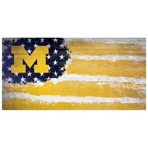 Fan Creations University of Michigan Flag 6x12 Sign in the Wall Art ...