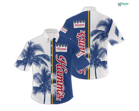 Hamms Beer Palm Tree Hawaiian Shirt - Lelemoon