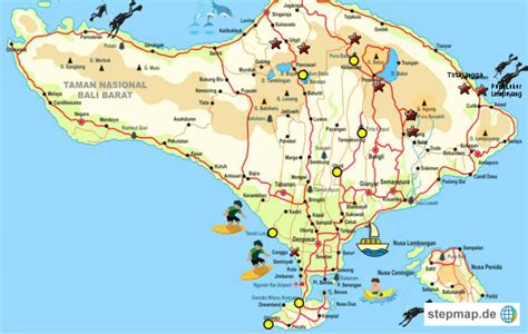 StepMap - Bali - Landkarte für Indonesien