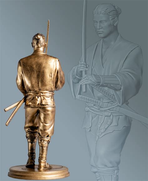 Statue of Miyamoto Musashi, the Legendary Warrior Swordsman, Inspiring Historical Figure for ...