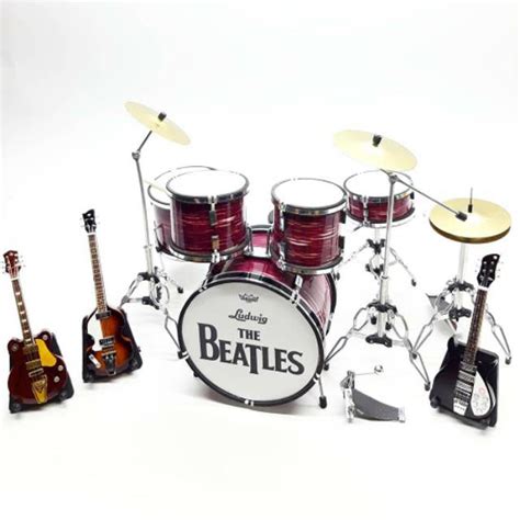 The Beatles Miniature Drum Set and Guitar Musical Instrument | Etsy