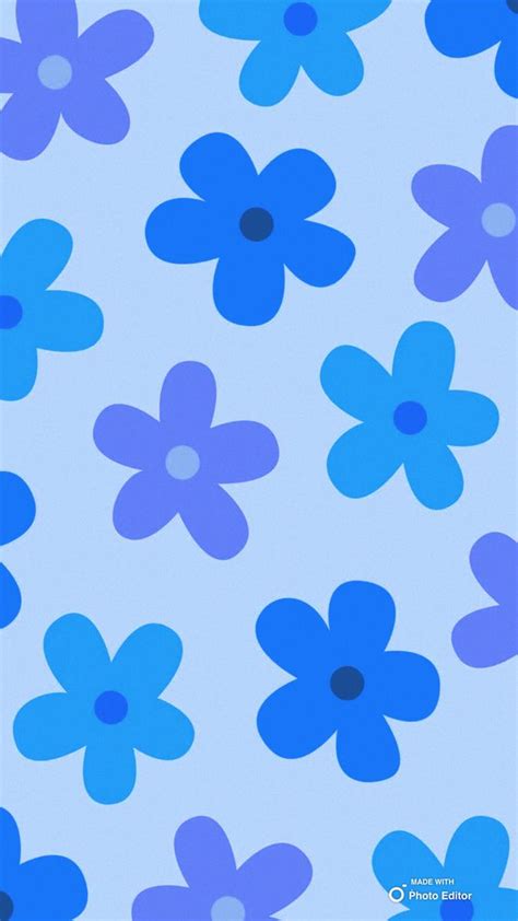 Blue Flowers Wallpaper