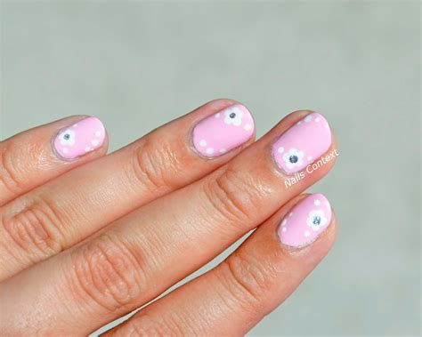 Nails Context: Pink Floral Nails