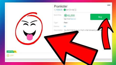 TRADING FOR PRANKSTER FACE! *90,000+ ROBUX VALUE!* - YouTube