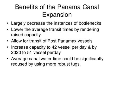 Panama canal expansion