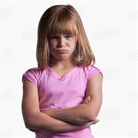 Portrait of angry young girl - Stock Photo - Dissolve