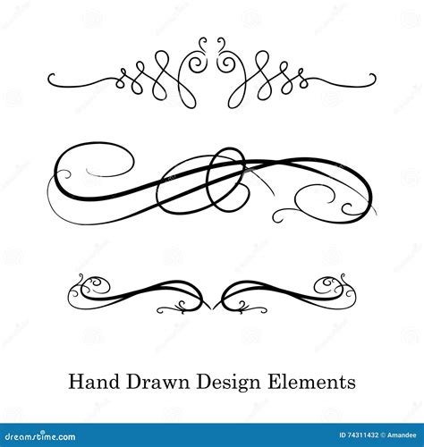 Paragraph Dividers Or Underline Border Design Elements Vector Illustration | CartoonDealer.com ...