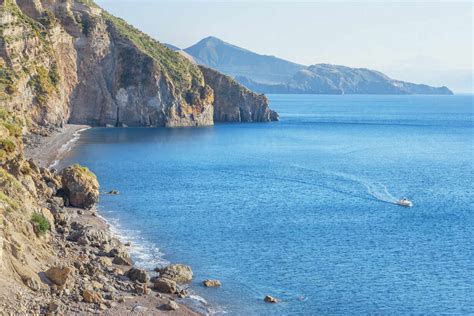 Valle Muria beach, Lipari, Aeolian Islands, UNESCO World Heritage Site, Sicily, Italy ...