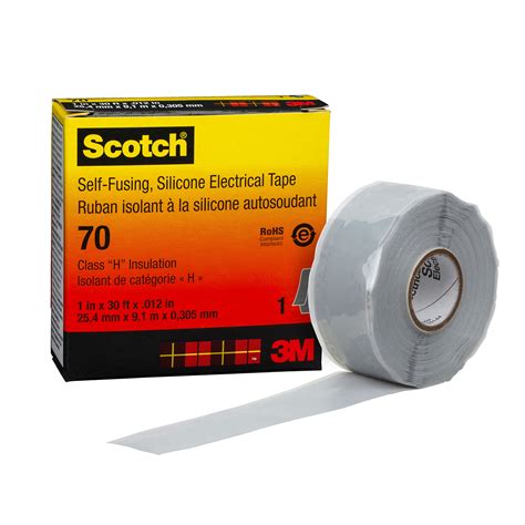 Buy 3M Scotch Self-Fusing Silicone Rubber Electrical Tape 70, 1 in x 30 ft, Sky Blue/Gray, High ...