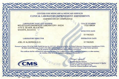 WSU MDL CLIA Certification