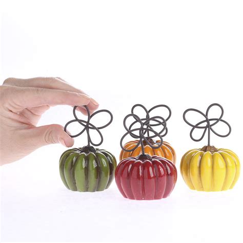 Pumpkin Place Card Holders Set - Table Decor - Fall and Halloween ...