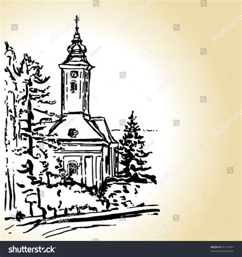 Country Church Stock Vector Illustration 81141457 : Shutterstock