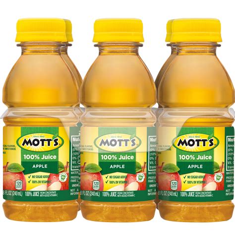 Mott's 100% Apple Juice 8 oz Bottles - Shop Juice at H-E-B