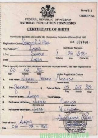 How to Get Birth Certificate in Nigeria: Process, Cost, Where to Obtain it » Information Hood