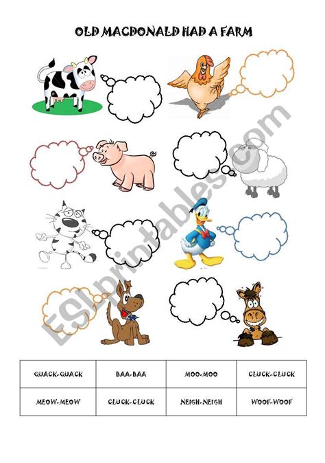 Old Macdonald had a farm - ESL worksheet by maud