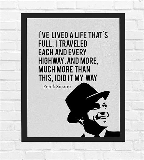 Amazon.com: Frank Sinatra-“I Did It My Way”-Song Lyric Wall Art -8 x 10 ...