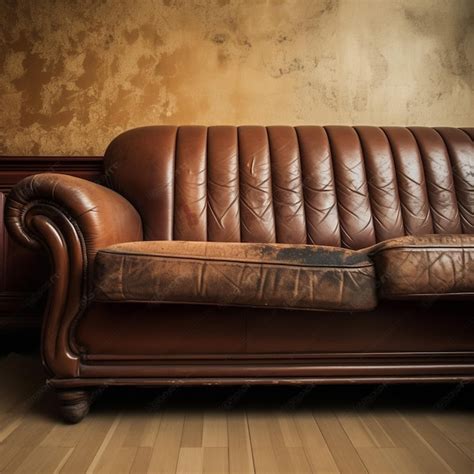 Premium AI Image | Old Leather Sofa in an Old Room