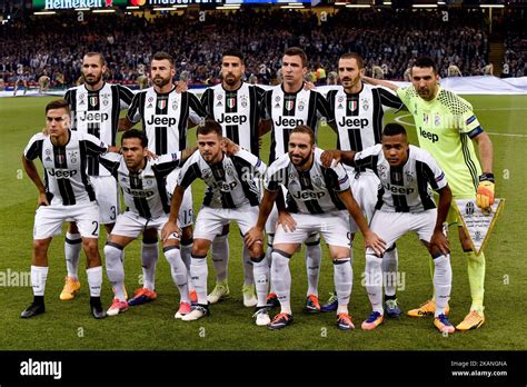 Juventus squad during the UEFA Champions League Final match between ...