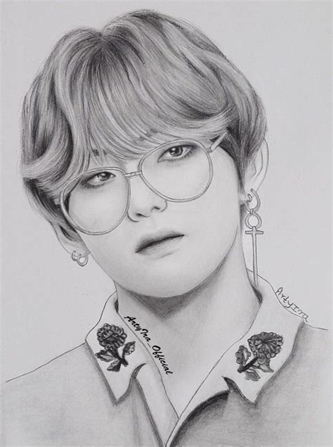 How To Draw BTS V (kim taehyung) | Nature art drawings, Drawings, Bts ...