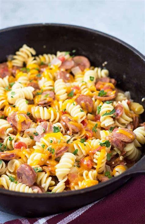 One Pan Cajun Andouille Sausage and Pasta | The Blond Cook