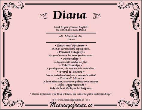 Meaning of Name Diana in 2022 | Names with meaning, Names, Good boy names