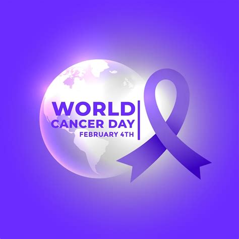 Free Vector | International world cancer day poster