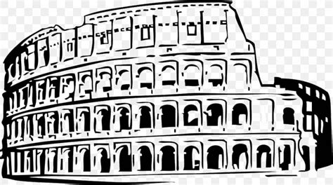 Colosseum Drawing Clip Art, PNG, 1024x572px, Colosseum, Architecture, Black And White, Brand ...