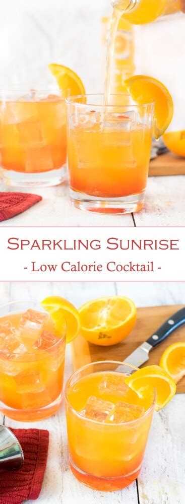 Sparkling Sunrise - Low Calorie Cocktail - Fox Valley Foodie