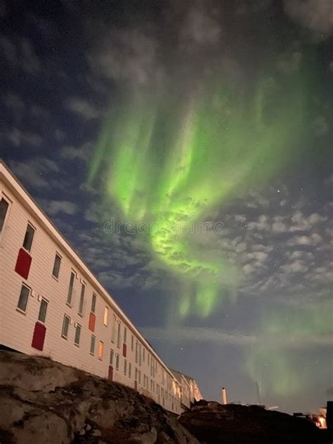 Northern Lights Over Nuuk Night Sky Stock Photo - Image of aurora ...