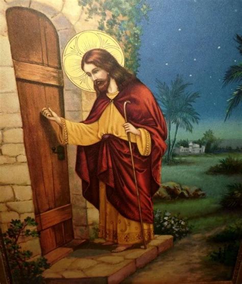 Jesus Knocking At The Door Painting Artist at PaintingValley.com | Explore collection of Jesus ...