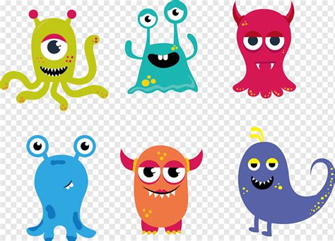 Assorted-color monster, Cartoon Monster Drawing, Cartoon monster ...