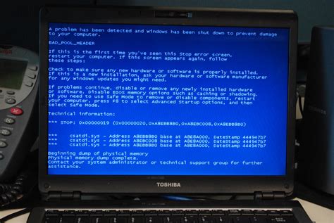 BAD_POOL_HEADER - Blue Screen of Death on Andrew's laptop | Flickr