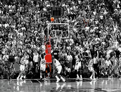 Michael Jordan The Last Shot 1c Mixed Media by Brian Reaves - Fine Art ...