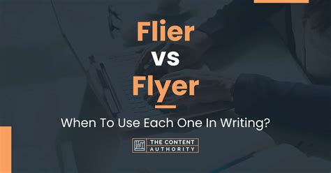 Flier vs Flyer: When To Use Each One In Writing?