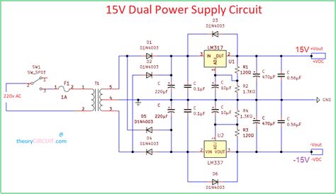 15V Dual Power Supply Circuit