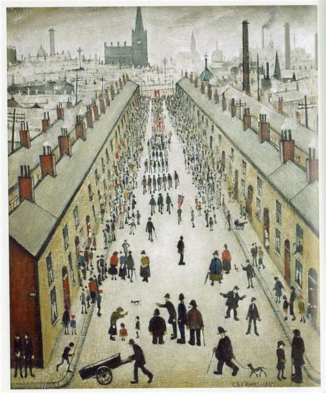 Look at our incredible one-point perspective L.S. Lowry art ...