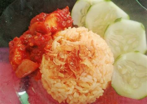 Resep Nasi Merah & Ayam Saus Tomat oleh Hrputri - Cookpad