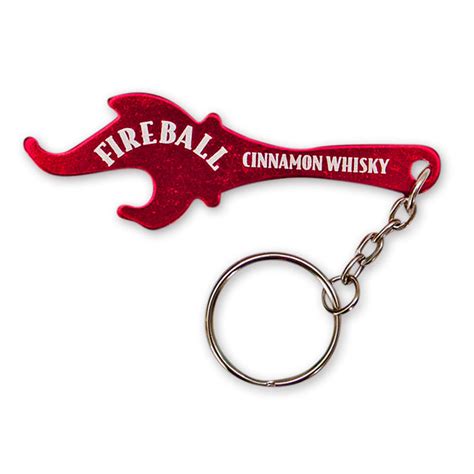 Fireball Whiskey Red Keychain Bottle Opener