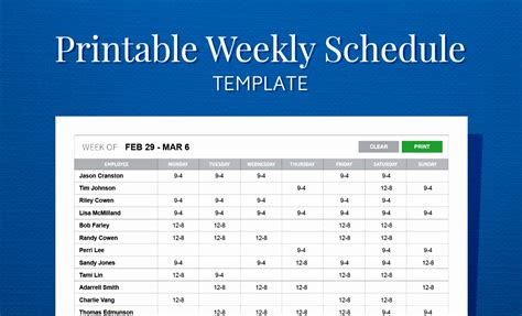 Monthly Employee Work Schedule Template Excel Doctemplates | Hot Sex Picture