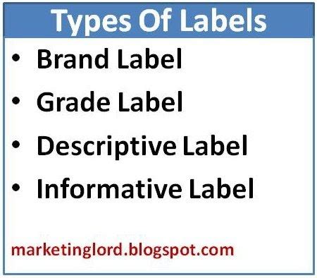 Types Of Labels - Business-Marketing