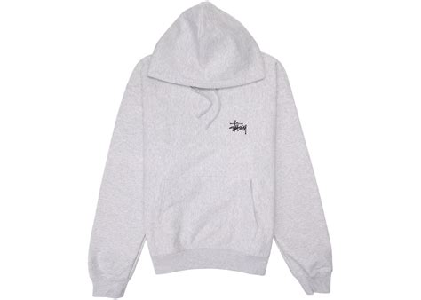 Stussy Basic Hoodie Ash Heather - Wishupon