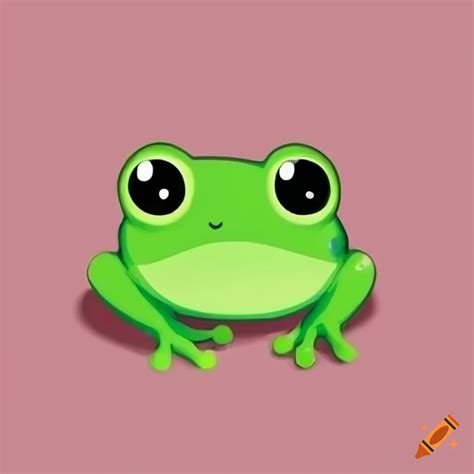 Cute 2d frog illustration on Craiyon